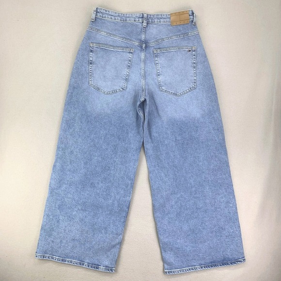 Tommy Hilfiger Jeans Womens 31 Charlie Mid-Loose Wide Leg Light Wash Stretch - Picture 4 of 16